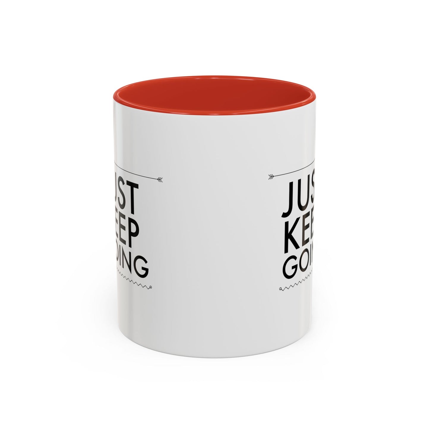 Just Keep Going Accent Coffee Mug, 11oz