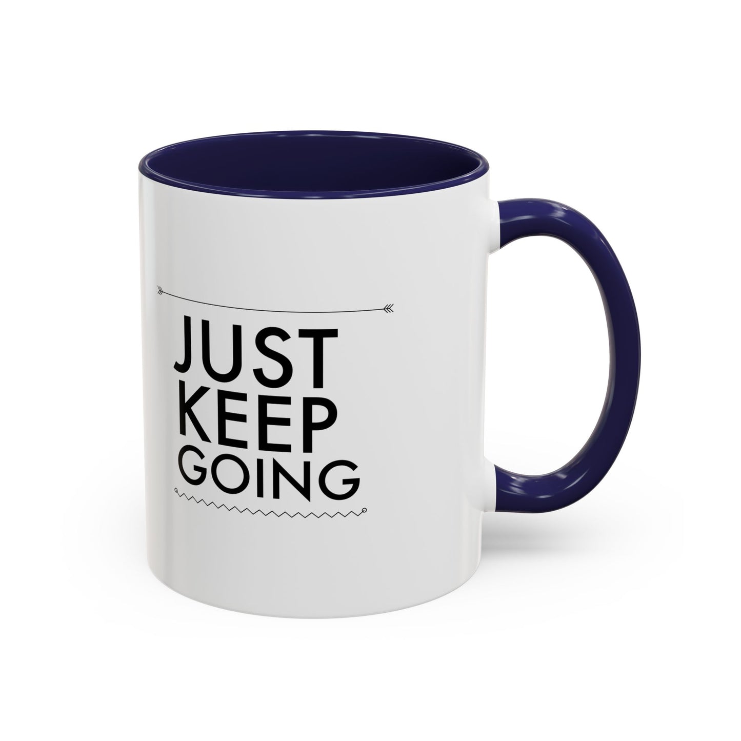 Just Keep Going Accent Coffee Mug, 11oz