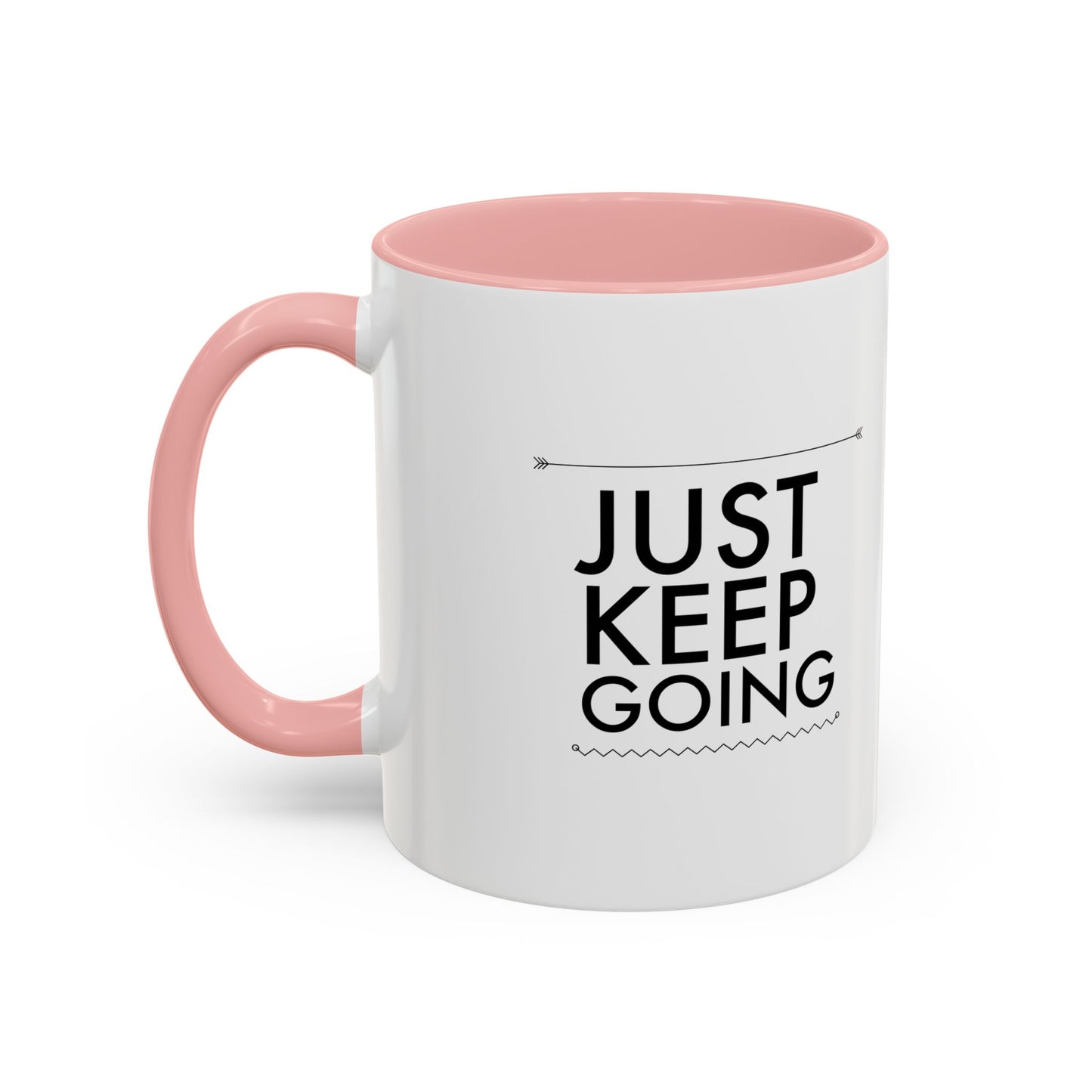 Just Keep Going Accent Coffee Mug, 11oz