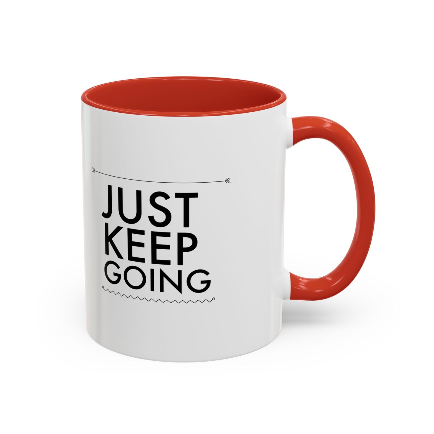 Just Keep Going Accent Coffee Mug, 11oz