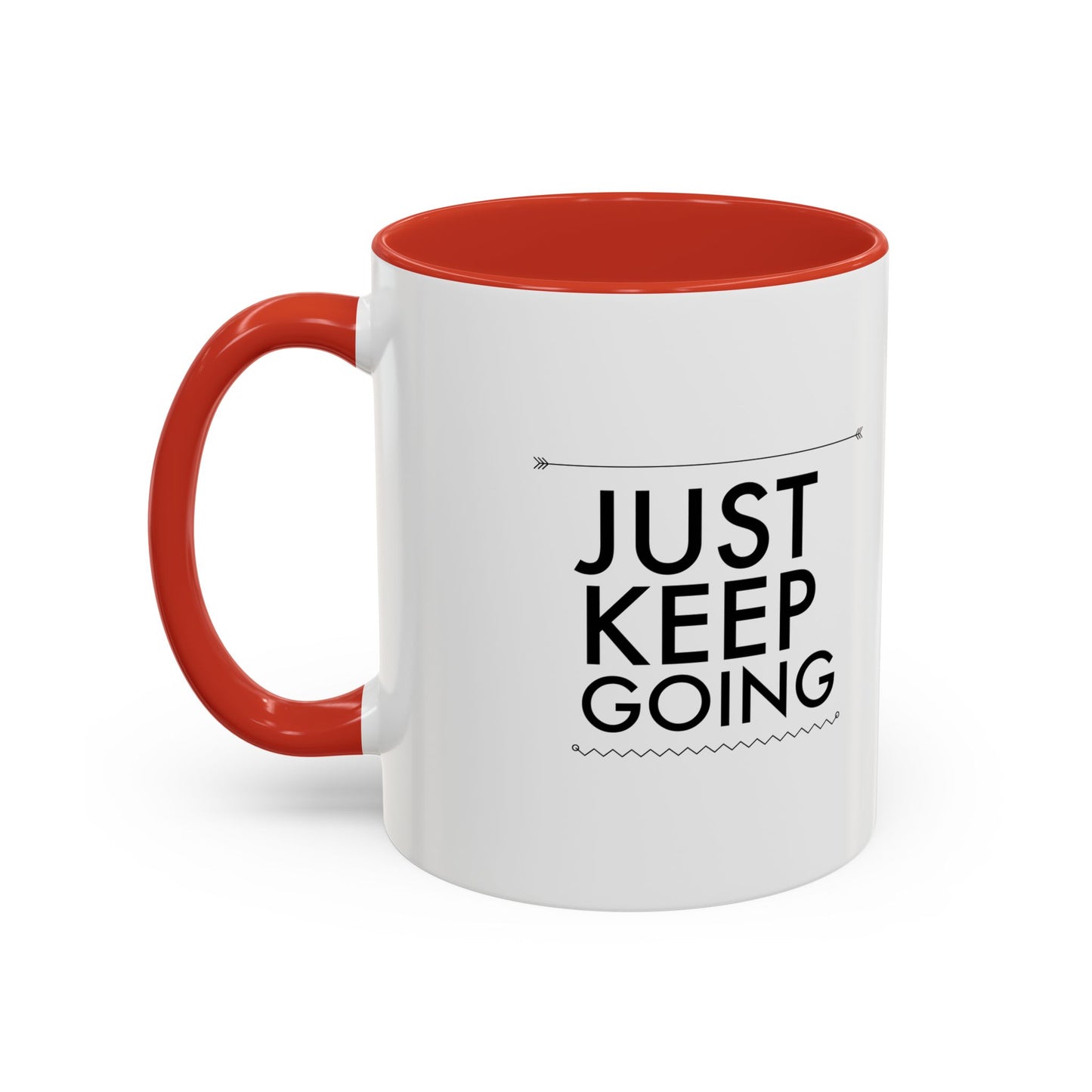 Just Keep Going Accent Coffee Mug, 11oz